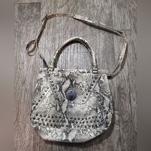 Elliot Lucca Elegant Snakeskin Patterned Handbag New